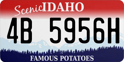 ID license plate 4B5956H