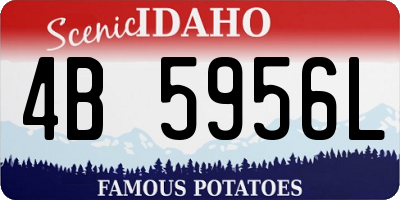 ID license plate 4B5956L