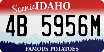 ID license plate 4B5956M