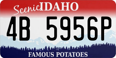 ID license plate 4B5956P