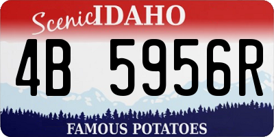ID license plate 4B5956R