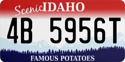 ID license plate 4B5956T