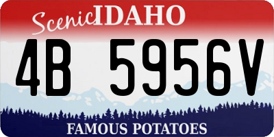 ID license plate 4B5956V
