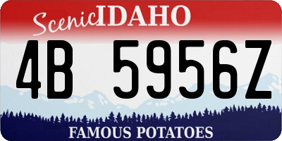 ID license plate 4B5956Z