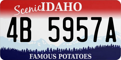 ID license plate 4B5957A