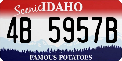 ID license plate 4B5957B