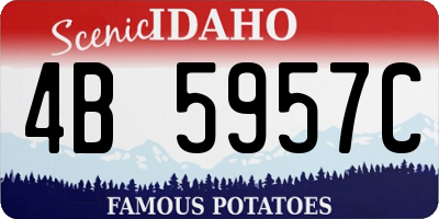 ID license plate 4B5957C