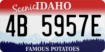 ID license plate 4B5957E