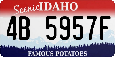 ID license plate 4B5957F