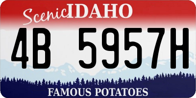 ID license plate 4B5957H