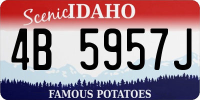 ID license plate 4B5957J