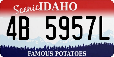 ID license plate 4B5957L