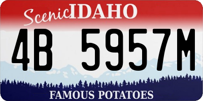 ID license plate 4B5957M