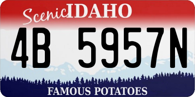 ID license plate 4B5957N