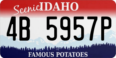ID license plate 4B5957P