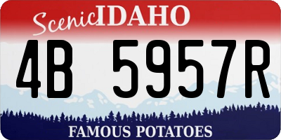 ID license plate 4B5957R