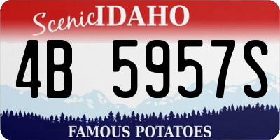 ID license plate 4B5957S