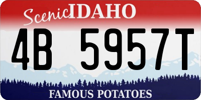 ID license plate 4B5957T