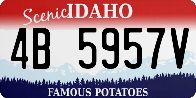 ID license plate 4B5957V