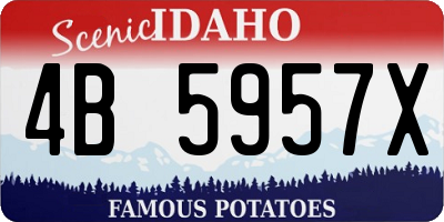 ID license plate 4B5957X
