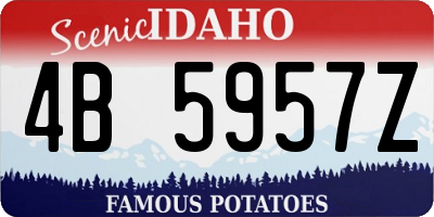 ID license plate 4B5957Z