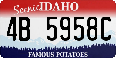 ID license plate 4B5958C