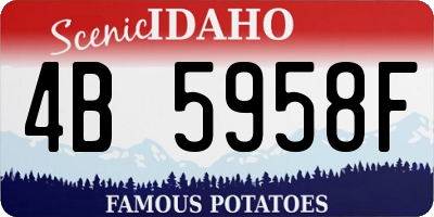 ID license plate 4B5958F