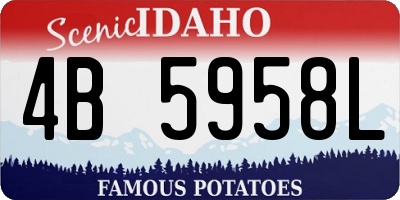 ID license plate 4B5958L
