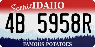 ID license plate 4B5958R