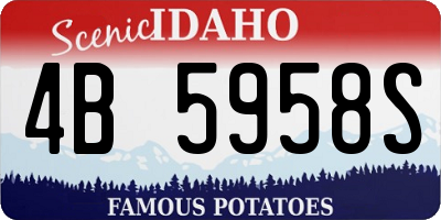 ID license plate 4B5958S