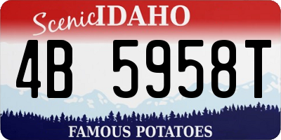 ID license plate 4B5958T