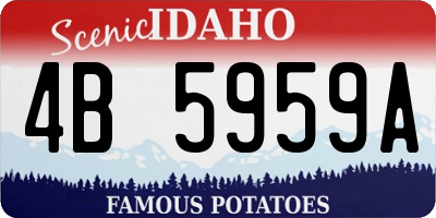 ID license plate 4B5959A
