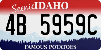 ID license plate 4B5959C