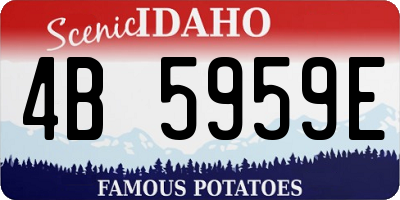 ID license plate 4B5959E