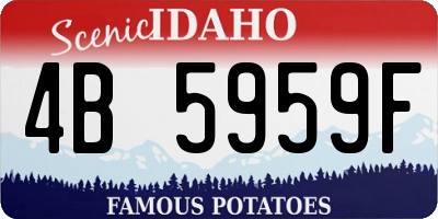 ID license plate 4B5959F