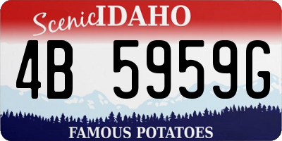 ID license plate 4B5959G