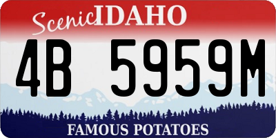 ID license plate 4B5959M