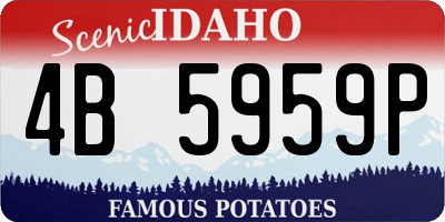 ID license plate 4B5959P