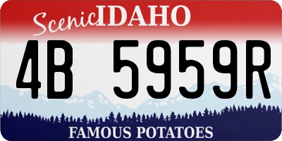 ID license plate 4B5959R