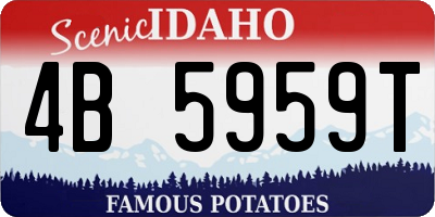 ID license plate 4B5959T