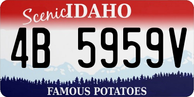 ID license plate 4B5959V