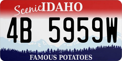ID license plate 4B5959W