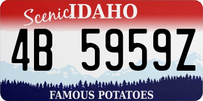 ID license plate 4B5959Z