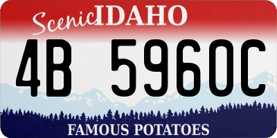 ID license plate 4B5960C