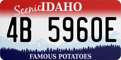 ID license plate 4B5960E