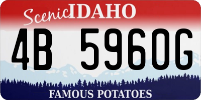 ID license plate 4B5960G