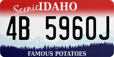 ID license plate 4B5960J