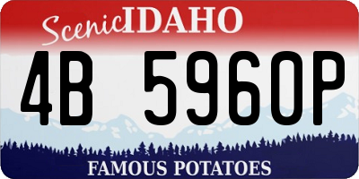 ID license plate 4B5960P