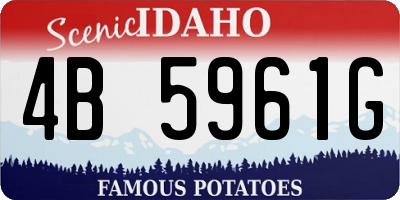 ID license plate 4B5961G