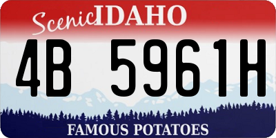 ID license plate 4B5961H